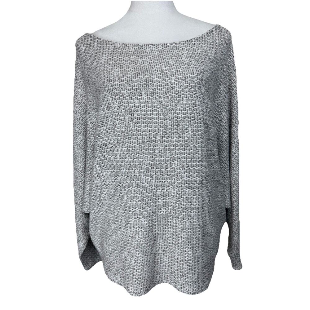 Lulus Gray Lightweight Top Women’s M Neutral Batwing Casual Comfy Boxy